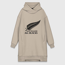 Женское худи-платье New Zeland: All blacks, цвет: миндальный
