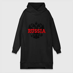 Женское худи-платье Russia Coat, цвет: черный