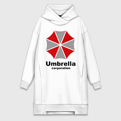 Женское худи-платье Umbrella corporation, цвет: белый