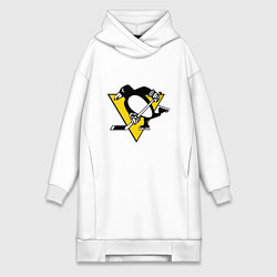 Женское худи-платье Pittsburgh Penguins, цвет: белый