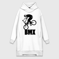 Женское худи-платье BMX 3, цвет: белый