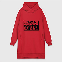 Женское худи-платье NWA, цвет: красный