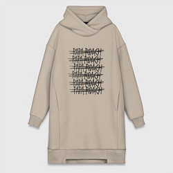 Женское худи-платье Paparoach Gaps, цвет: миндальный