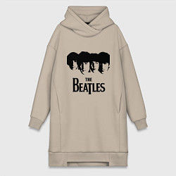Женское худи-платье The Beatles: Faces, цвет: миндальный