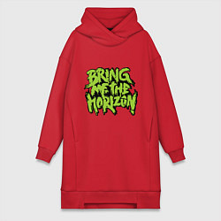 Женское худи-платье Bring me the horizon, цвет: красный