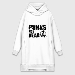 Женская толстовка-платье Punks not dead