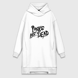 Женская толстовка-платье Punks not dead