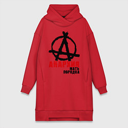 Женская толстовка-платье Анархия - мать порядка
