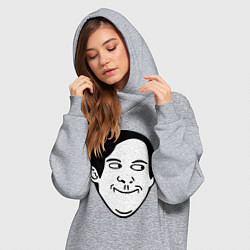 Женское худи-платье Тоби Магуайр, цвет: меланж — фото 2