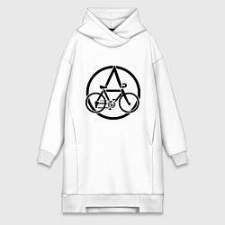 Женское худи-платье Anarchy Bike, цвет: белый