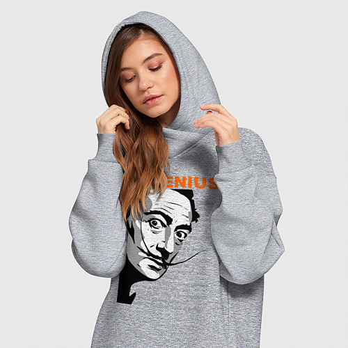 Женская толстовка-платье Dali: Be Genius / Меланж – фото 3