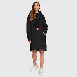 Женское худи-платье Juventus Zebra, цвет: черный — фото 2
