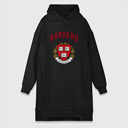 Женское худи-платье Harvard university, цвет: черный