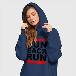 Женское худи-платье Run Вася Run, цвет: тёмно-синий — фото 2