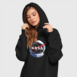 Женское худи-платье NASA, цвет: черный — фото 2