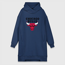 Женское худи-платье Chicago Bulls, цвет: тёмно-синий