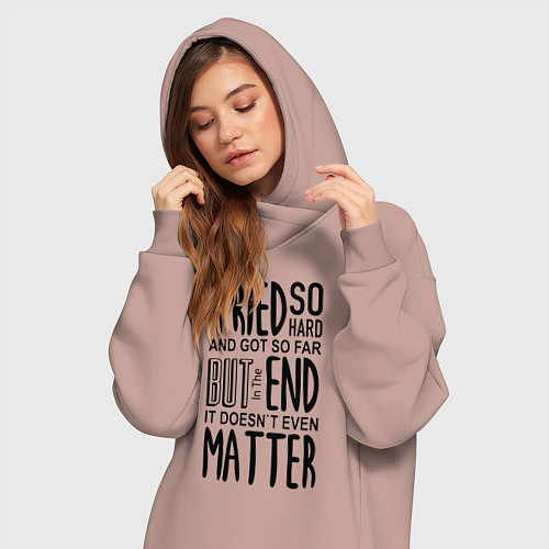 Женская толстовка-платье Linkin Park: Tried so Hard / Пыльно-розовый – фото 3