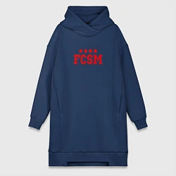 Женское худи-платье FCSM Club, цвет: тёмно-синий