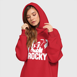 Женское худи-платье Rocky Balboa, цвет: красный — фото 2