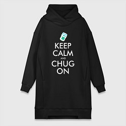 Женская толстовка-платье Keep Calm & Chug on