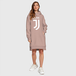 Женское худи-платье FC Juventus, цвет: пыльно-розовый — фото 2