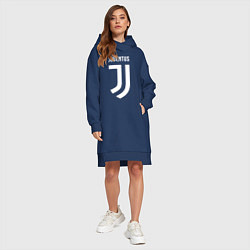 Женское худи-платье FC Juventus, цвет: тёмно-синий — фото 2