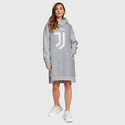 Женское худи-платье FC Juventus, цвет: меланж — фото 2
