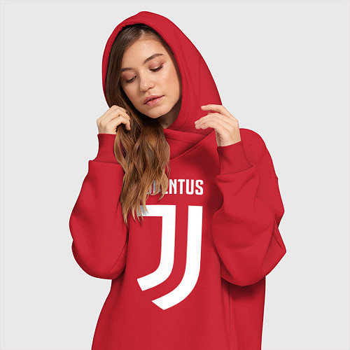 Женская толстовка-платье FC Juventus / Красный – фото 3
