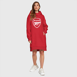 Женское худи-платье FC Arsenal, цвет: красный — фото 2