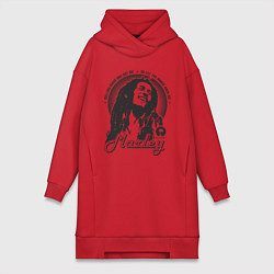 Женское худи-платье Bob Marley: Island, цвет: красный