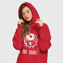 Женское худи-платье Find Balance, цвет: красный — фото 2
