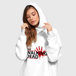 Женское худи-платье The Walking Dead, кровавый след, цвет: белый — фото 2