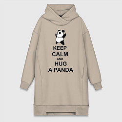 Женская толстовка-платье Keep Calm & Hug A Panda