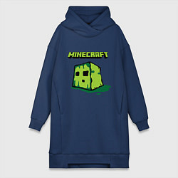 Женское худи-платье Minecraft Creeper, цвет: тёмно-синий