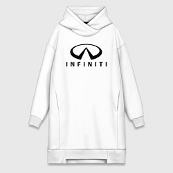 Женское худи-платье Infiniti logo, цвет: белый