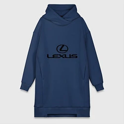 Женское худи-платье Lexus logo, цвет: тёмно-синий