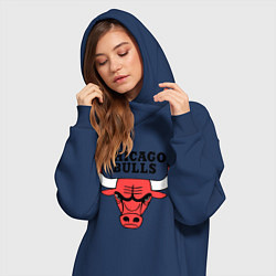 Женское худи-платье Chicago Bulls, цвет: тёмно-синий — фото 2