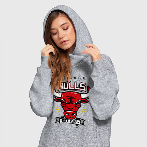 Женская толстовка-платье Chicago Bulls est. 1966 / Меланж – фото 3