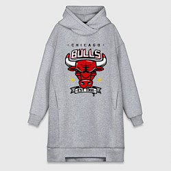 Женское худи-платье Chicago Bulls est. 1966, цвет: меланж