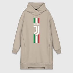 Женское худи-платье FC Juventus: Italy, цвет: миндальный