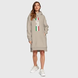 Женское худи-платье FC Juventus: Italy, цвет: миндальный — фото 2