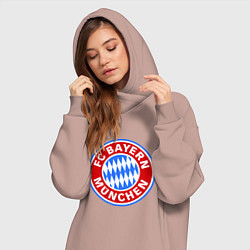 Женское худи-платье Bayern Munchen FC, цвет: пыльно-розовый — фото 2