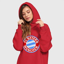 Женское худи-платье Bayern Munchen FC, цвет: красный — фото 2