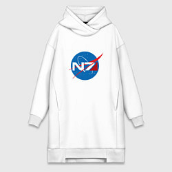 Женское худи-платье NASA N7, цвет: белый