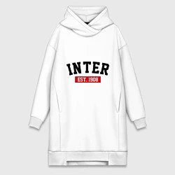 Женское худи-платье FC Inter Est. 1908, цвет: белый