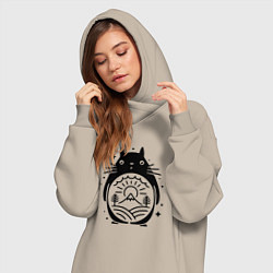 Женское худи-платье Мой сосед Тоторо, цвет: миндальный — фото 2