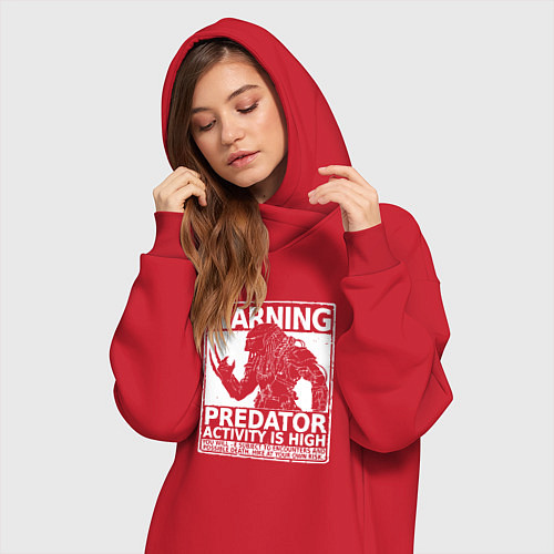 Женская толстовка-платье Predator Activity is High / Красный – фото 3