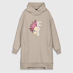 Женское худи-платье Natsu Quote, цвет: миндальный