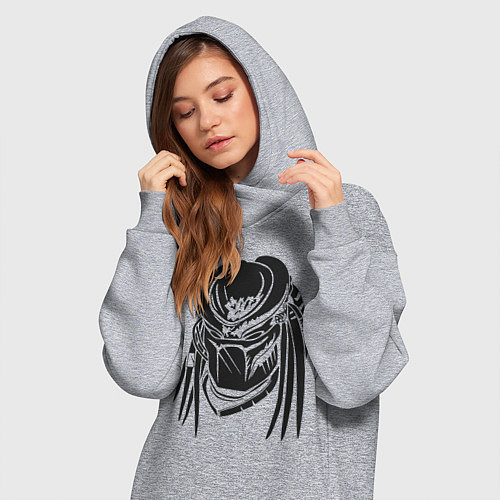 Женская толстовка-платье Хищник / Меланж – фото 3