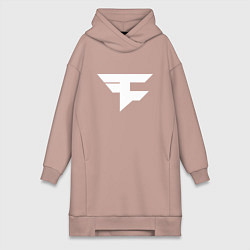 Женское худи-платье FAZE Symbol, цвет: пыльно-розовый